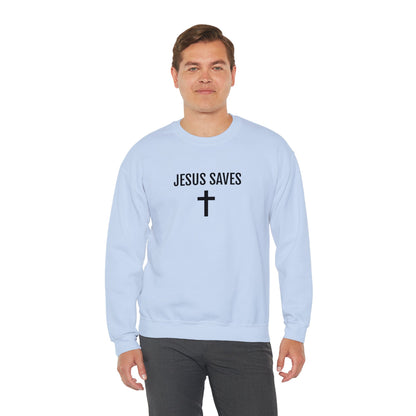 Blessed Love Jesus Saves Crewneck Sweatshirt