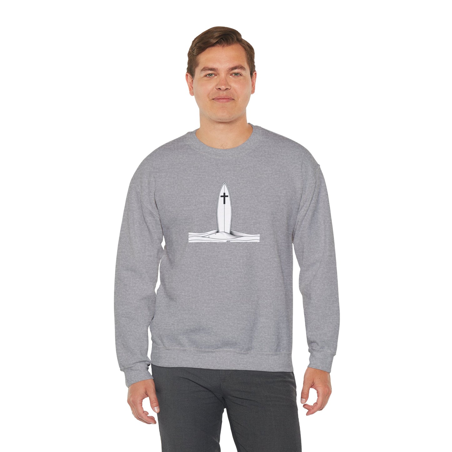 Blessed Love Pray for Surf Crewneck Sweatshirt