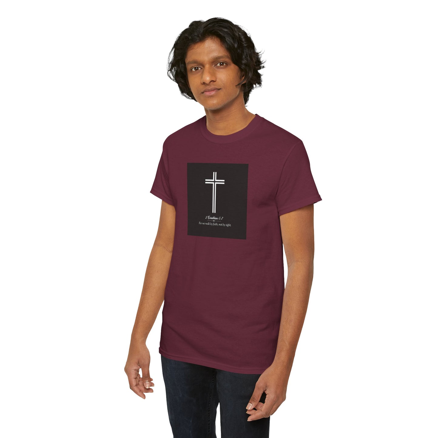 Blessed Love 2 Corinthians 5:7 Cotton Tee