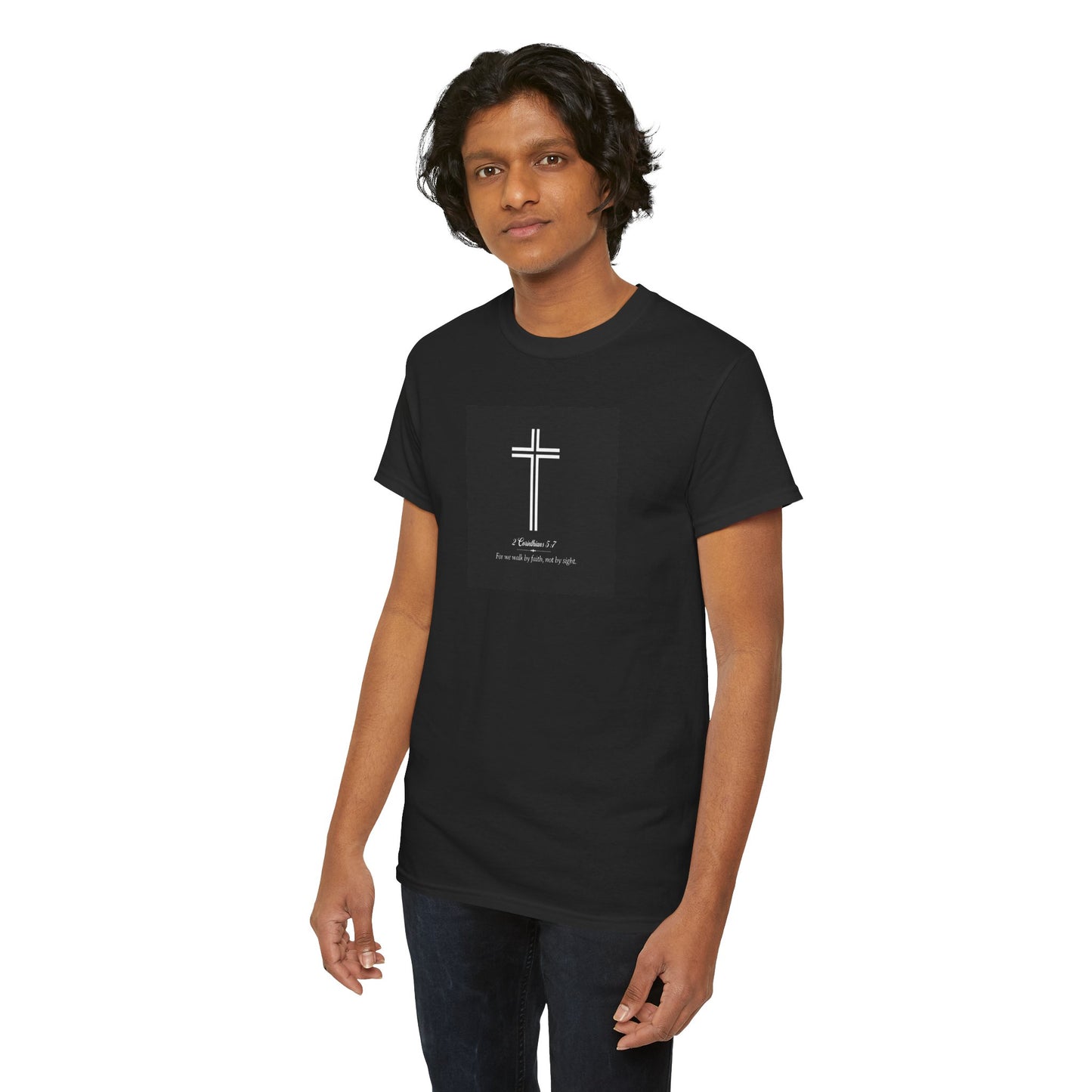 Blessed Love 2 Corinthians 5:7 Cotton Tee