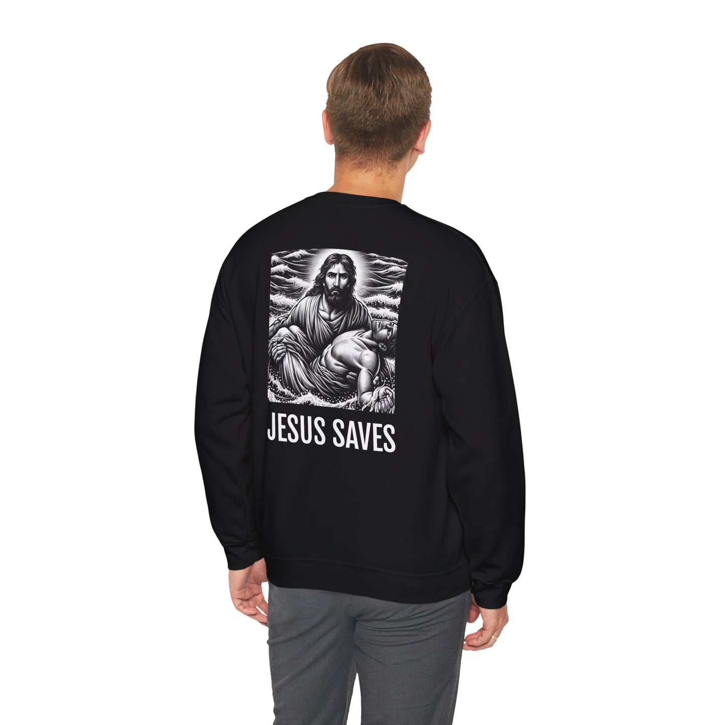 Blessed Love Jesus Saves Crewneck Sweatshirt