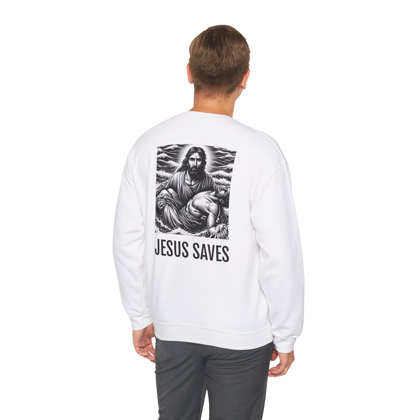 Blessed Love Jesus Saves Crewneck Sweatshirt