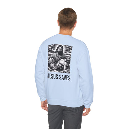 Blessed Love Jesus Saves Crewneck Sweatshirt