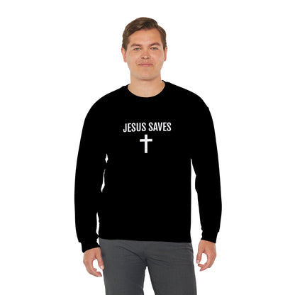 Blessed Love Jesus Saves Crewneck Sweatshirt