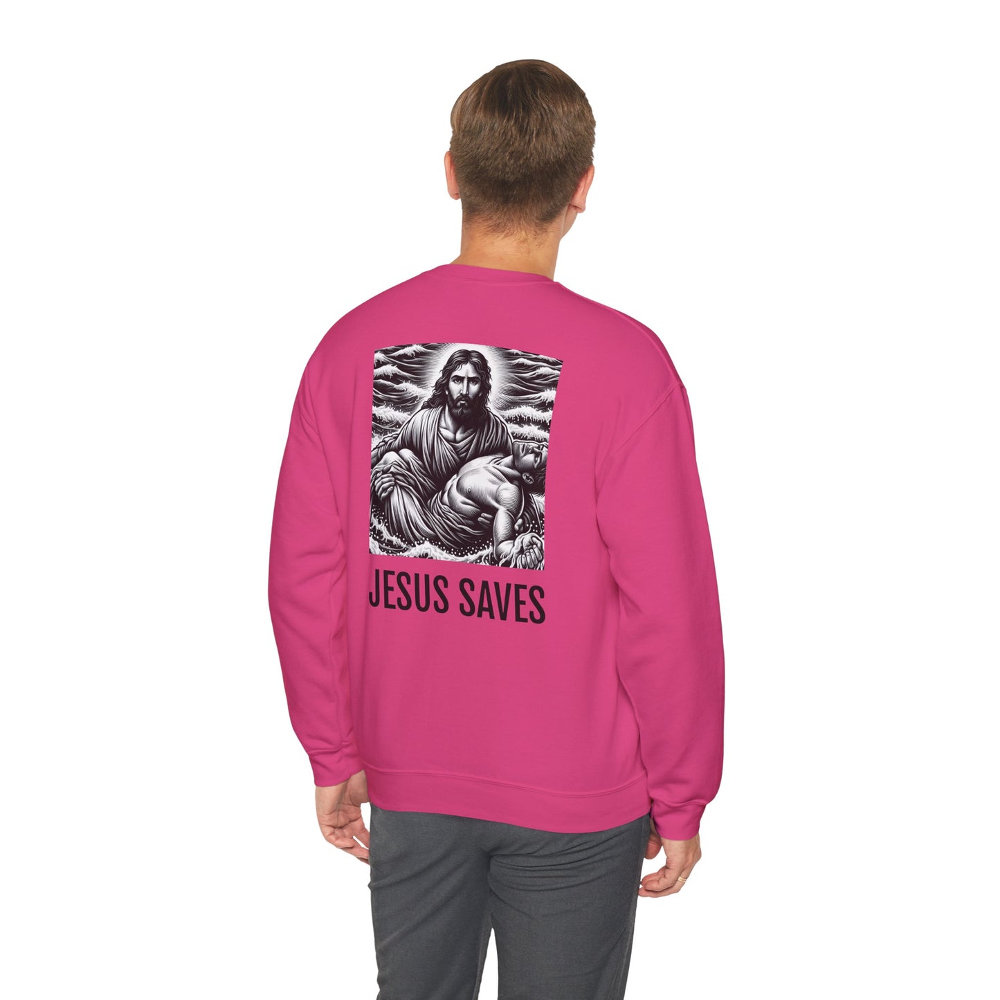 Blessed Love Jesus Saves Crewneck Sweatshirt