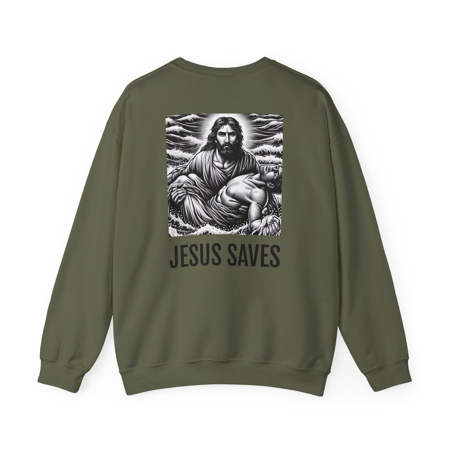 Blessed Love Jesus Saves Crewneck Sweatshirt