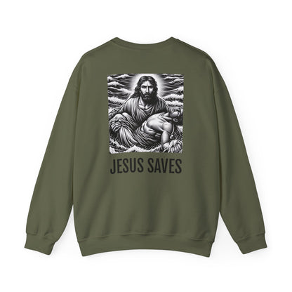 Blessed Love Jesus Saves Crewneck Sweatshirt