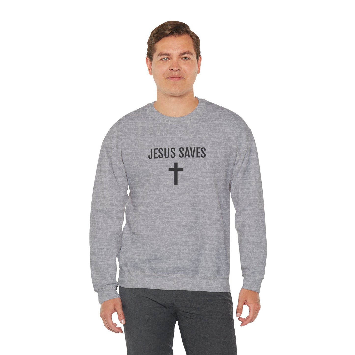 Blessed Love Jesus Saves Crewneck Sweatshirt