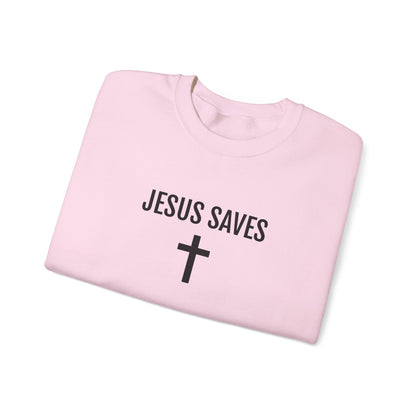 Blessed Love Jesus Saves Crewneck Sweatshirt