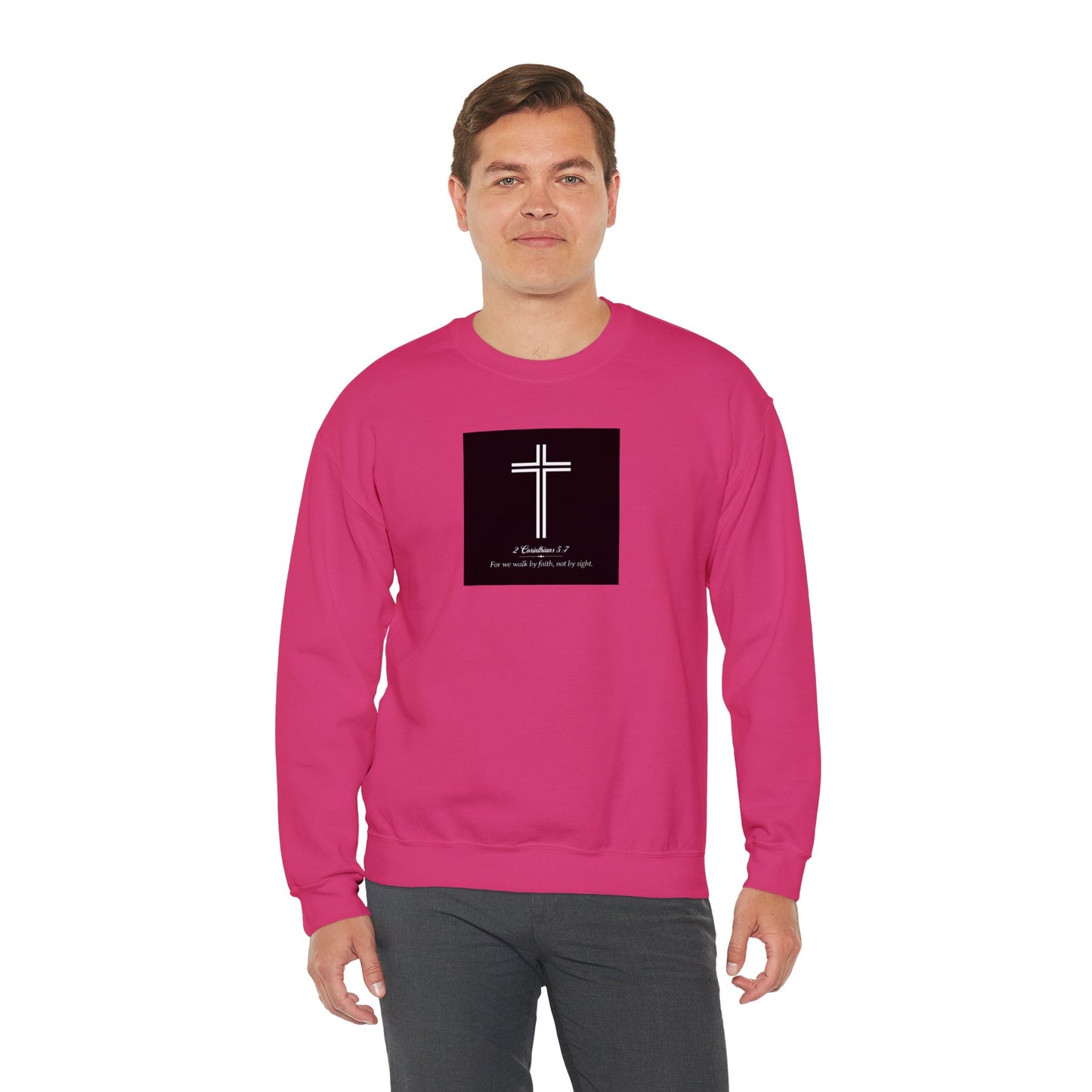 Blessed Love 2 Corinthians 5:7 Crewneck Sweatshirt