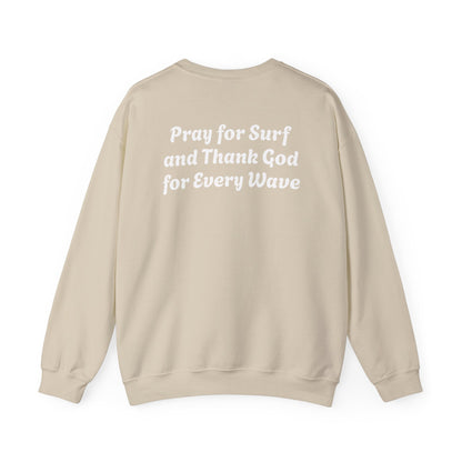 Blessed Love Pray for Surf Crewneck Sweatshirt