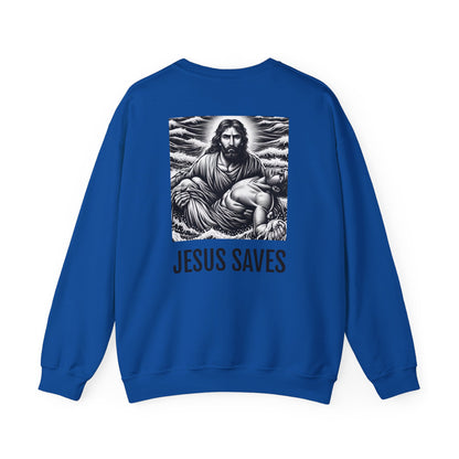 Blessed Love Jesus Saves Crewneck Sweatshirt