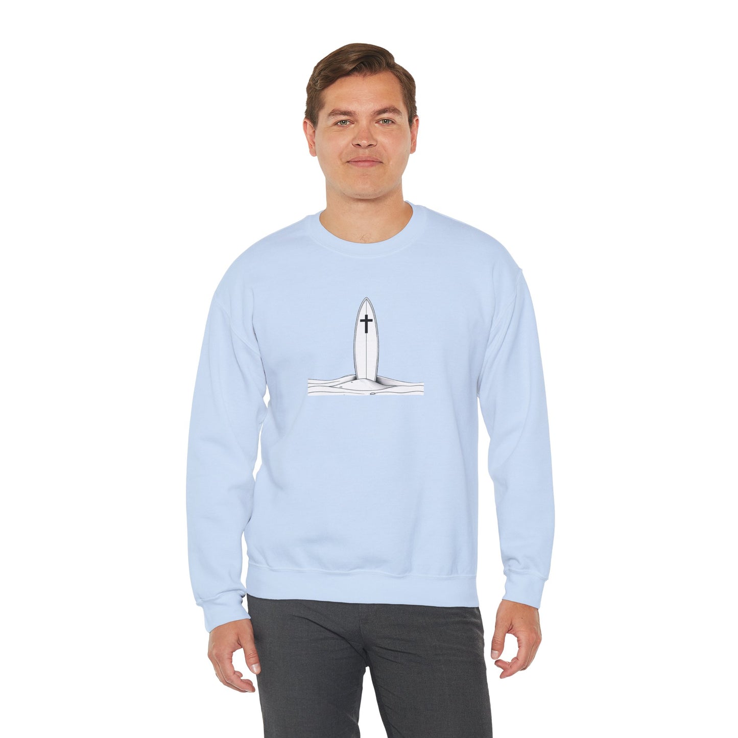 Blessed Love Pray for Surf Crewneck Sweatshirt