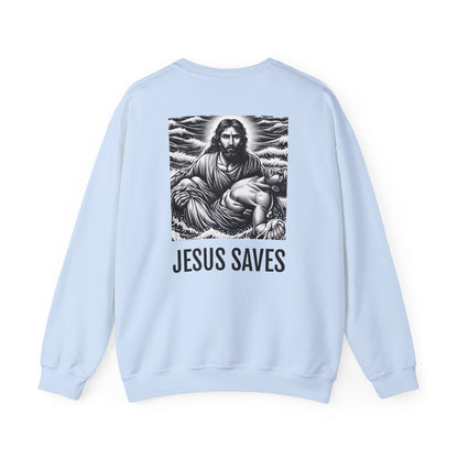 Blessed Love Jesus Saves Crewneck Sweatshirt