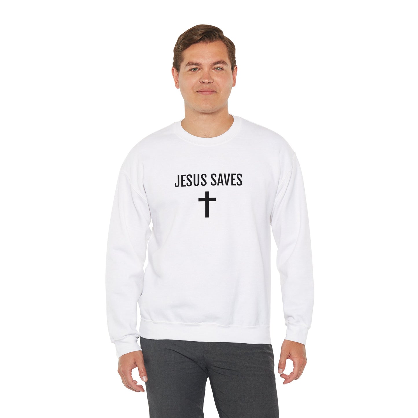 Blessed Love Jesus Saves Crewneck Sweatshirt