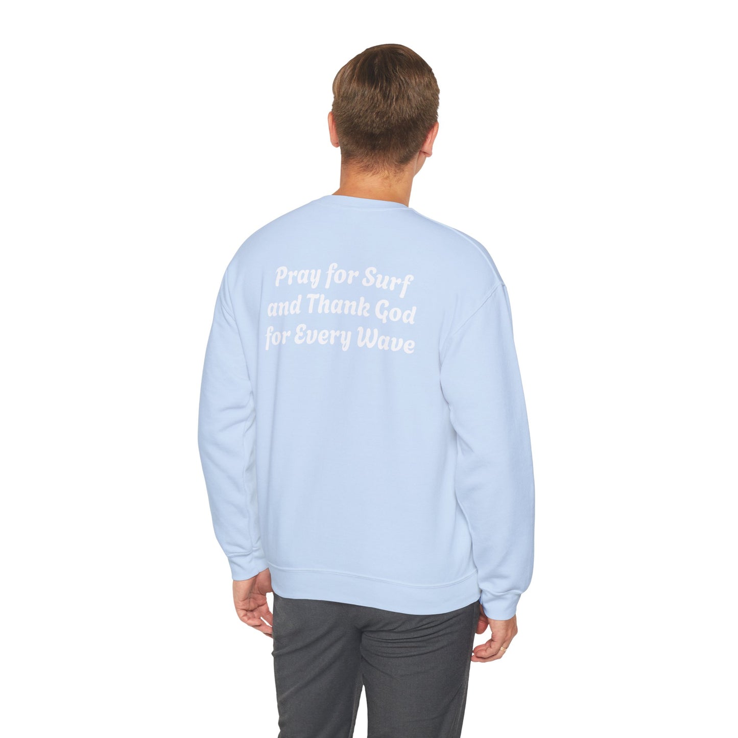 Blessed Love Pray for Surf Crewneck Sweatshirt