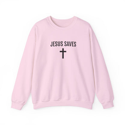 Blessed Love Jesus Saves Crewneck Sweatshirt