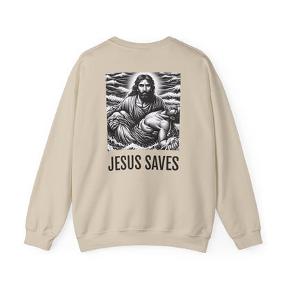 Blessed Love Jesus Saves Crewneck Sweatshirt