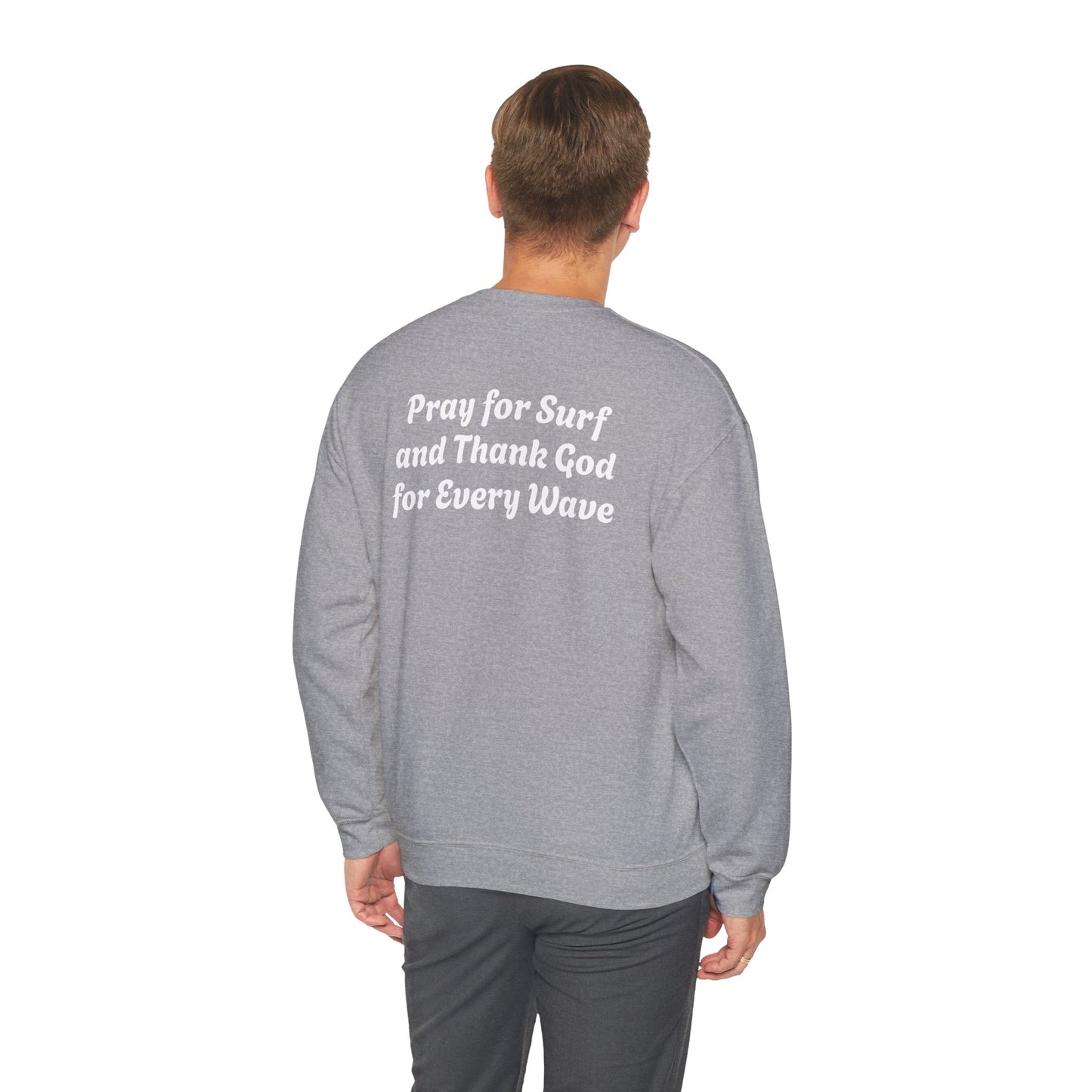 Blessed Love Pray for Surf Crewneck Sweatshirt