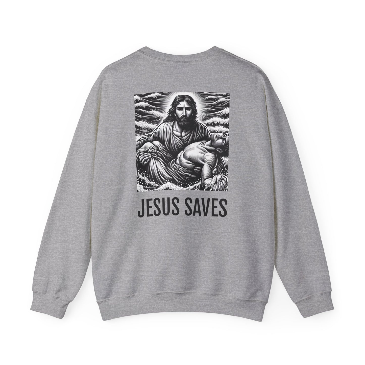 Blessed Love Jesus Saves Crewneck Sweatshirt