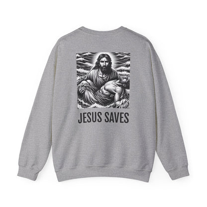 Blessed Love Jesus Saves Crewneck Sweatshirt