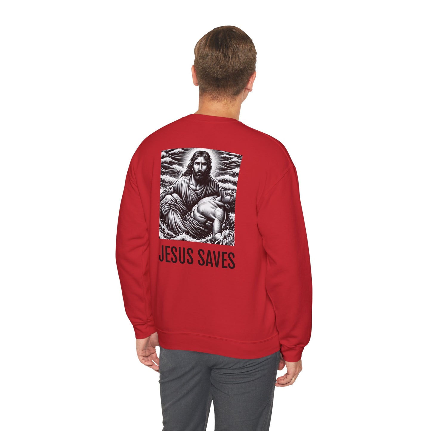 Blessed Love Jesus Saves Crewneck Sweatshirt