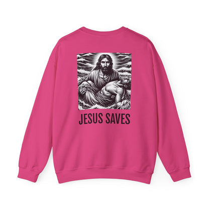 Blessed Love Jesus Saves Crewneck Sweatshirt