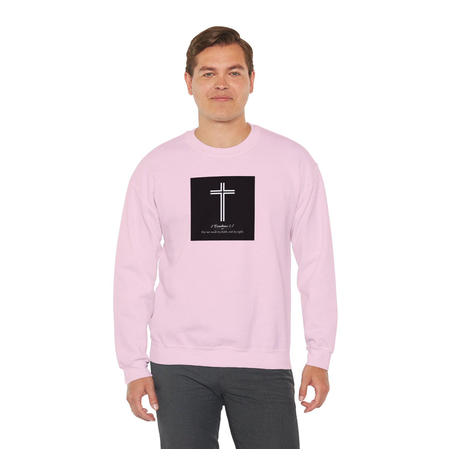 Blessed Love 2 Corinthians 5:7 Crewneck Sweatshirt