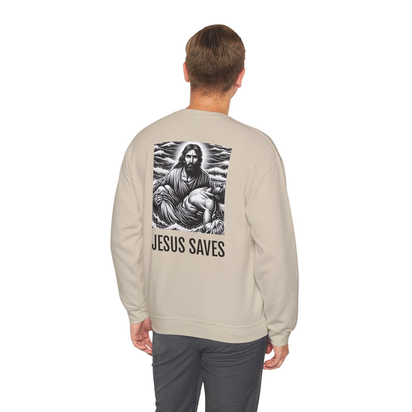 Blessed Love Jesus Saves Crewneck Sweatshirt