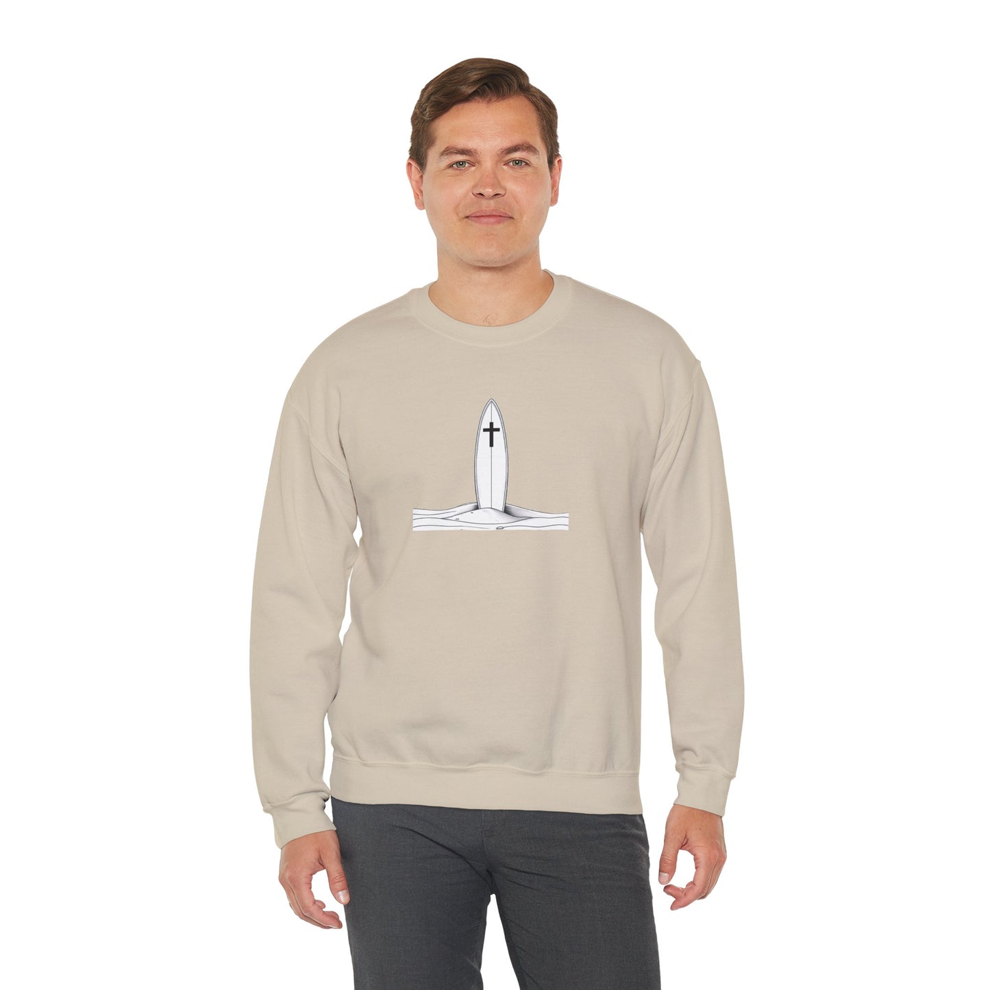 Blessed Love Pray for Surf Crewneck Sweatshirt