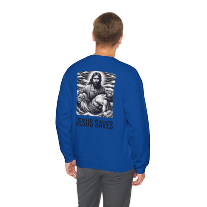 Blessed Love Jesus Saves Crewneck Sweatshirt