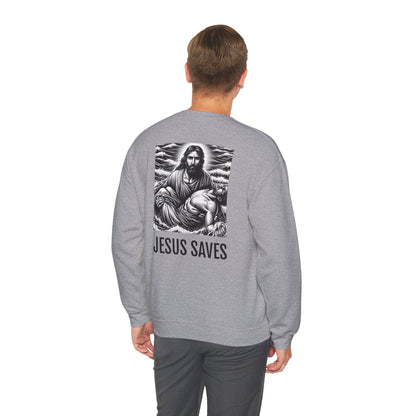 Blessed Love Jesus Saves Crewneck Sweatshirt