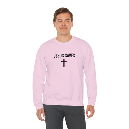 Blessed Love Jesus Saves Crewneck Sweatshirt