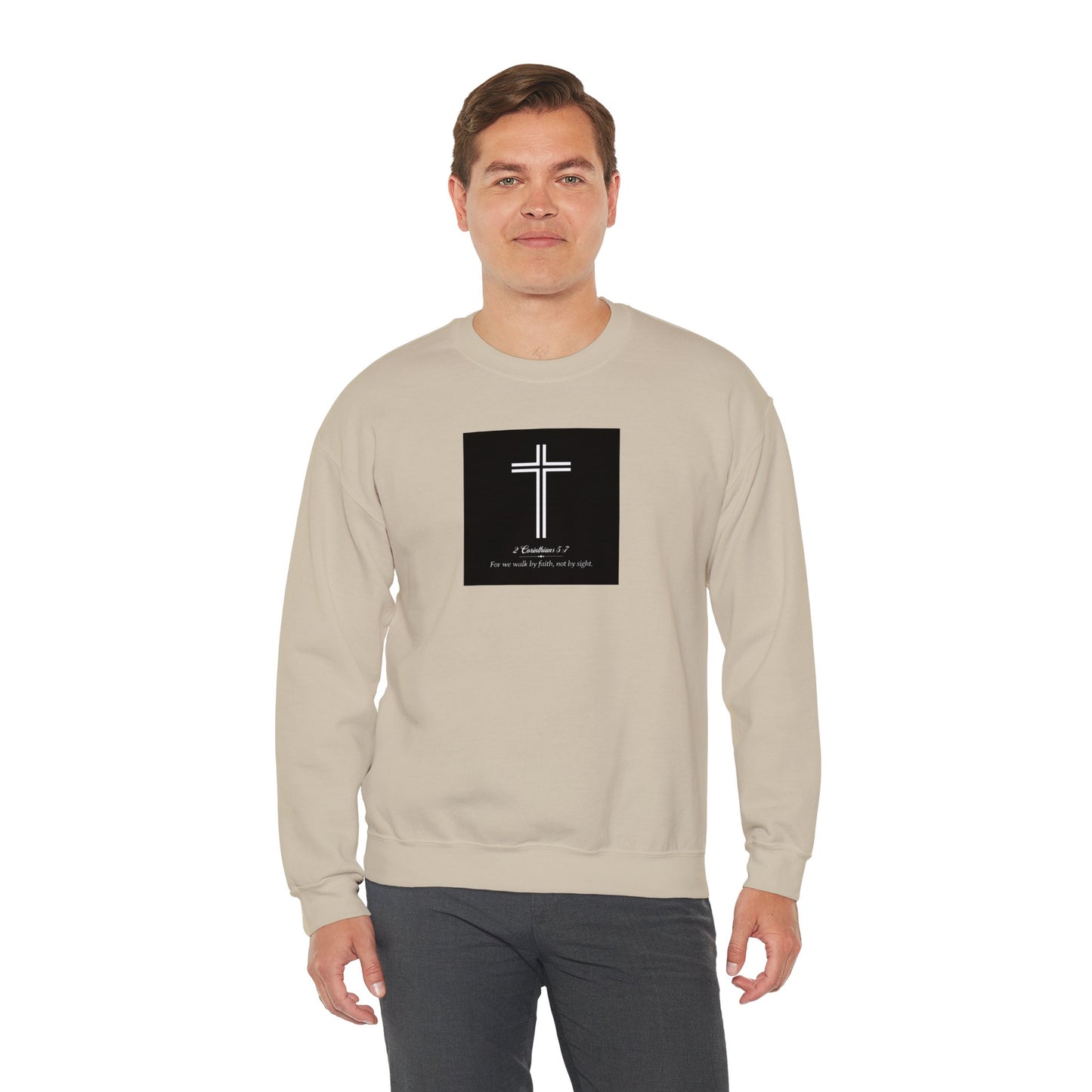 Blessed Love 2 Corinthians 5:7 Crewneck Sweatshirt